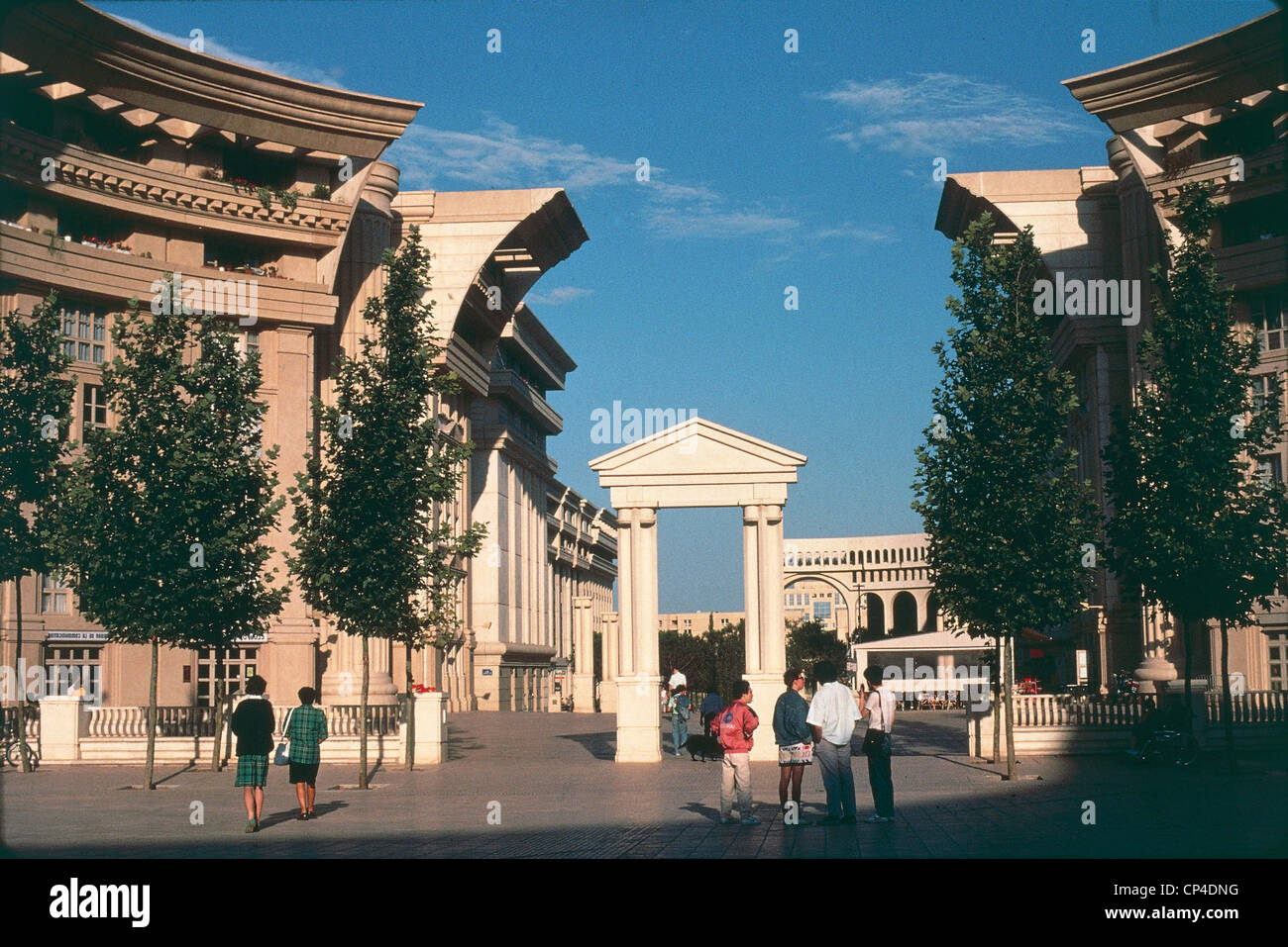 France - Languedoc-Roussillon - Montpellier, Antigone Quarter (architect Ricardo Bofill). Stock Photo