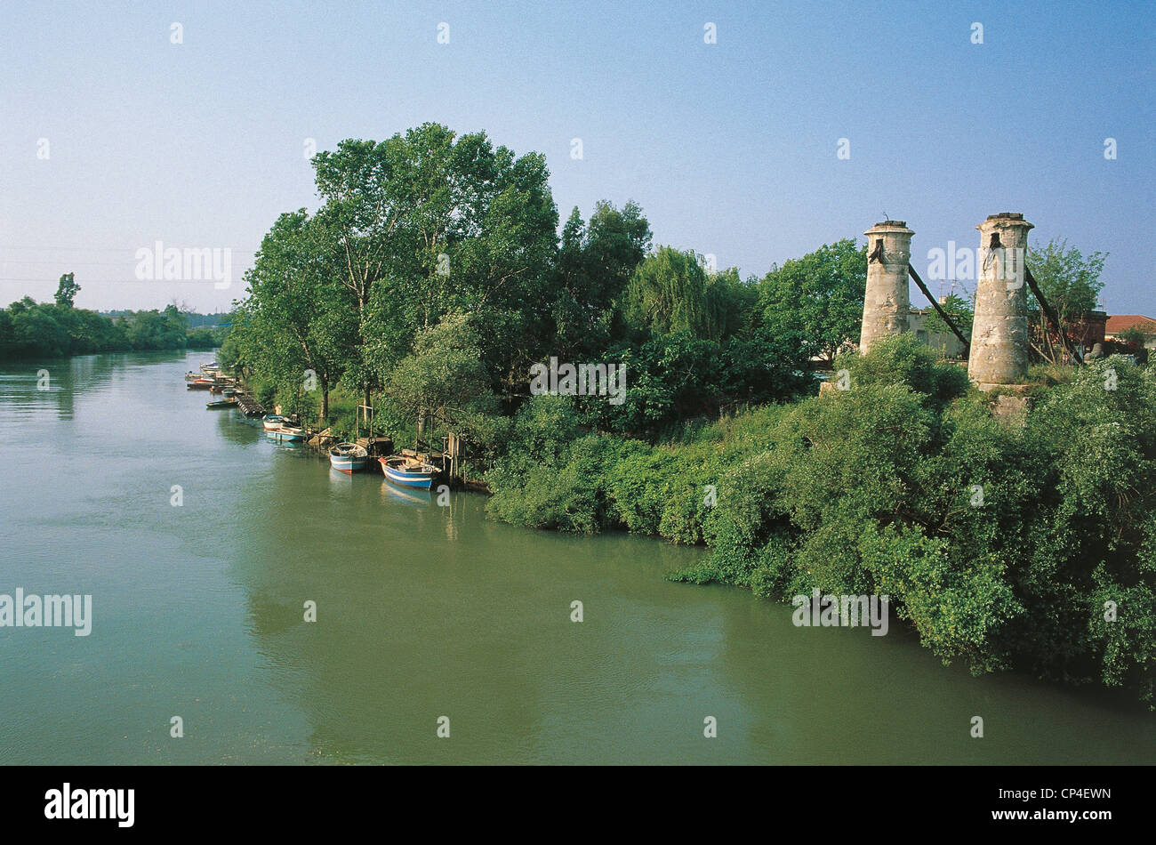 LAZIO MINTURNO BRIDGE RUINS Bourbons to the GARIGLIANO 1832 Stock Photo