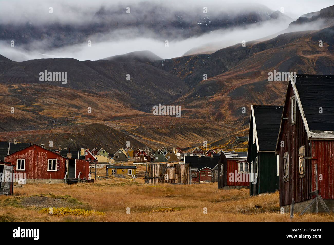 Greenland - West Coast - Qunlissat. Abandoned mining town. Stock Photo