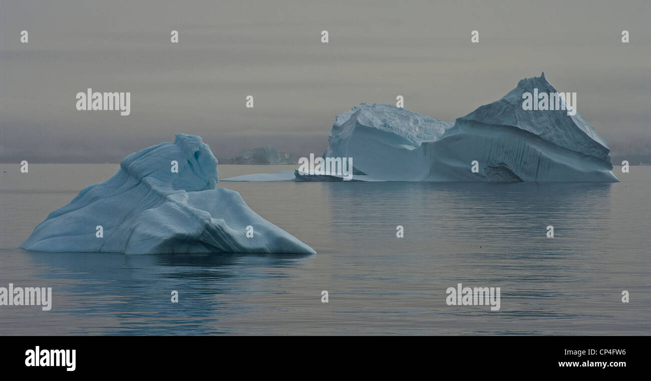 Greenland - West Coast - Icebergs. Stock Photo