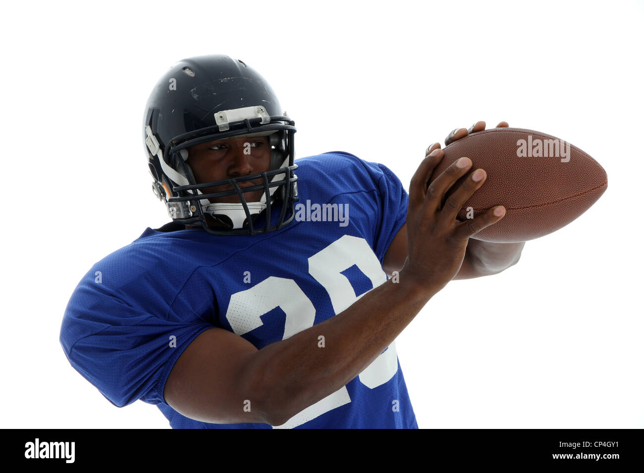 Football Player shot on a white background Stock Photo Alamy