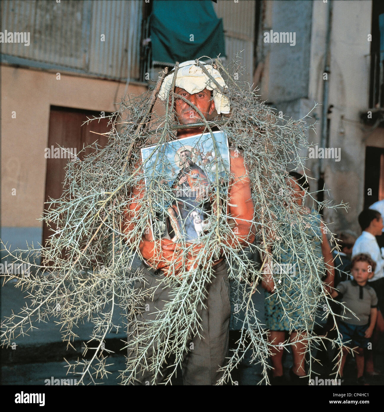 Calabria Palmi (RC) FEAST OF SAN ROCCO PROCESSION OF BARBED Stock Photo