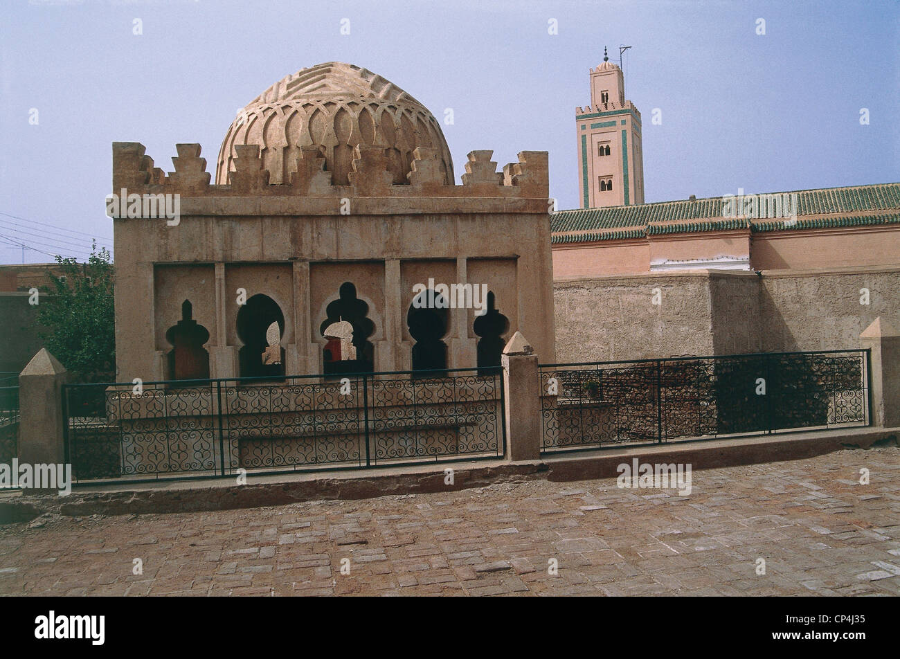 Morocco - Region of Marrakech-Tensift-El Haouz - Marrakech. Dome or Koubba Almoravide. Stock Photo