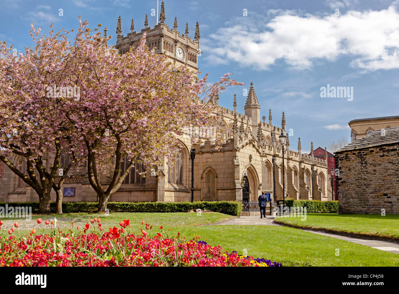 The Parish Church of All Saints Wigan. In the centre of the town. Stock Photo