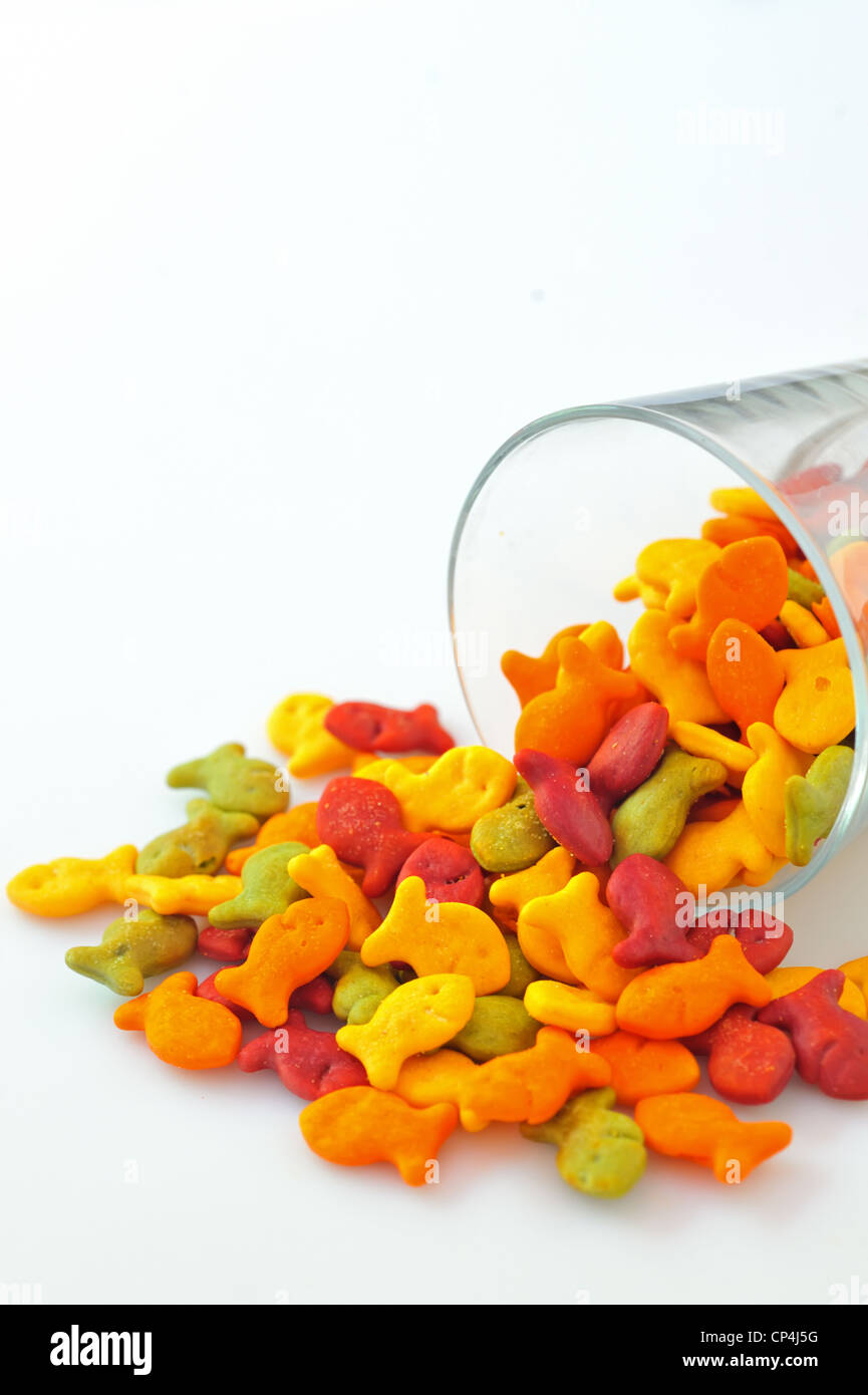 salted crackers Stock Photo