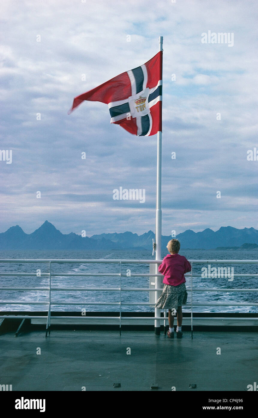 Norway The ferry that goes from Svolvaer to Skutvik Stock Photo Alamy
