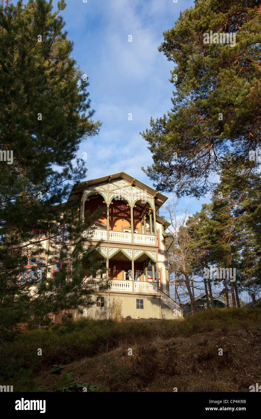 Apelsinvilla on Lidingö near Stockholm Stock Photo