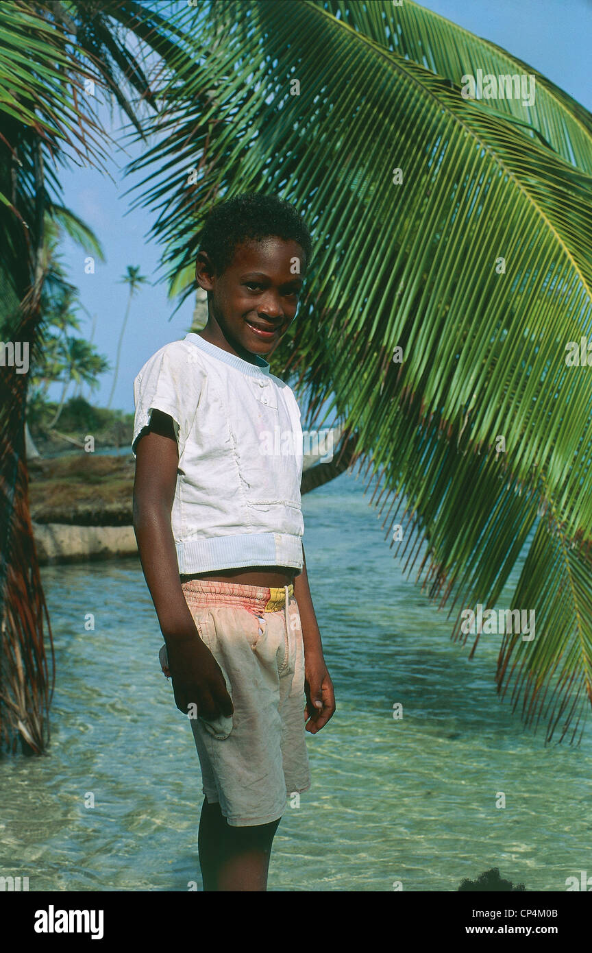 Panama - Las Perlas Archipelago - Isla Contadora. Child. Stock Photo