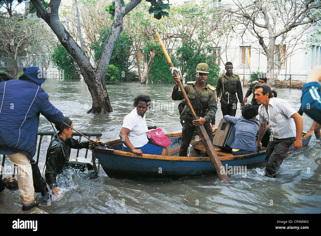 Cuba Havana Flood Stock Photo