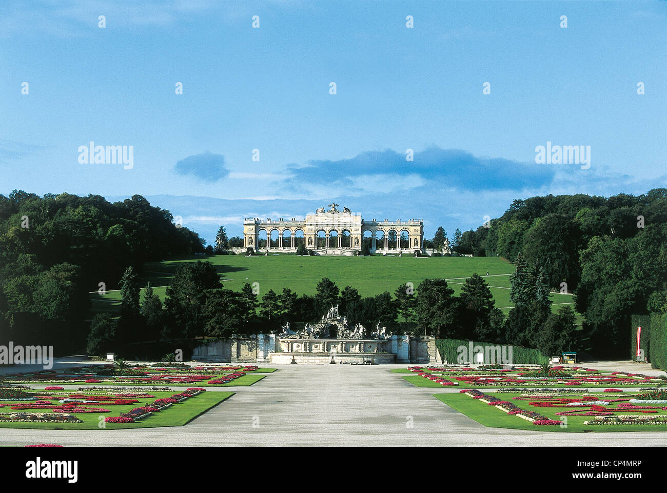 Austria Vienna Schonbrunn Palace (Schloss Schonbrunn, architect JB Fischer von Erlach, Nikolaus Pacassi) (World Heritage Site Stock Photo