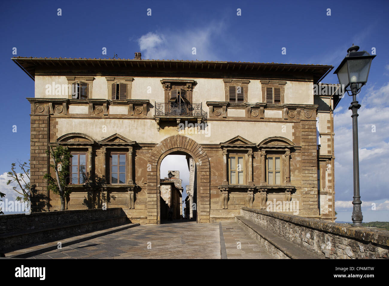 Campana Palace. Italy, Tuscany Region, Colle Val d'Elsa (Si). Stock Photo