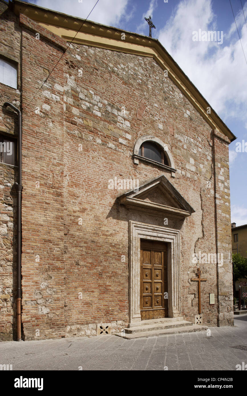 Saint Catherine's Church. Italy, Tuscany Region, Colle Val d'Elsa (Si). Stock Photo