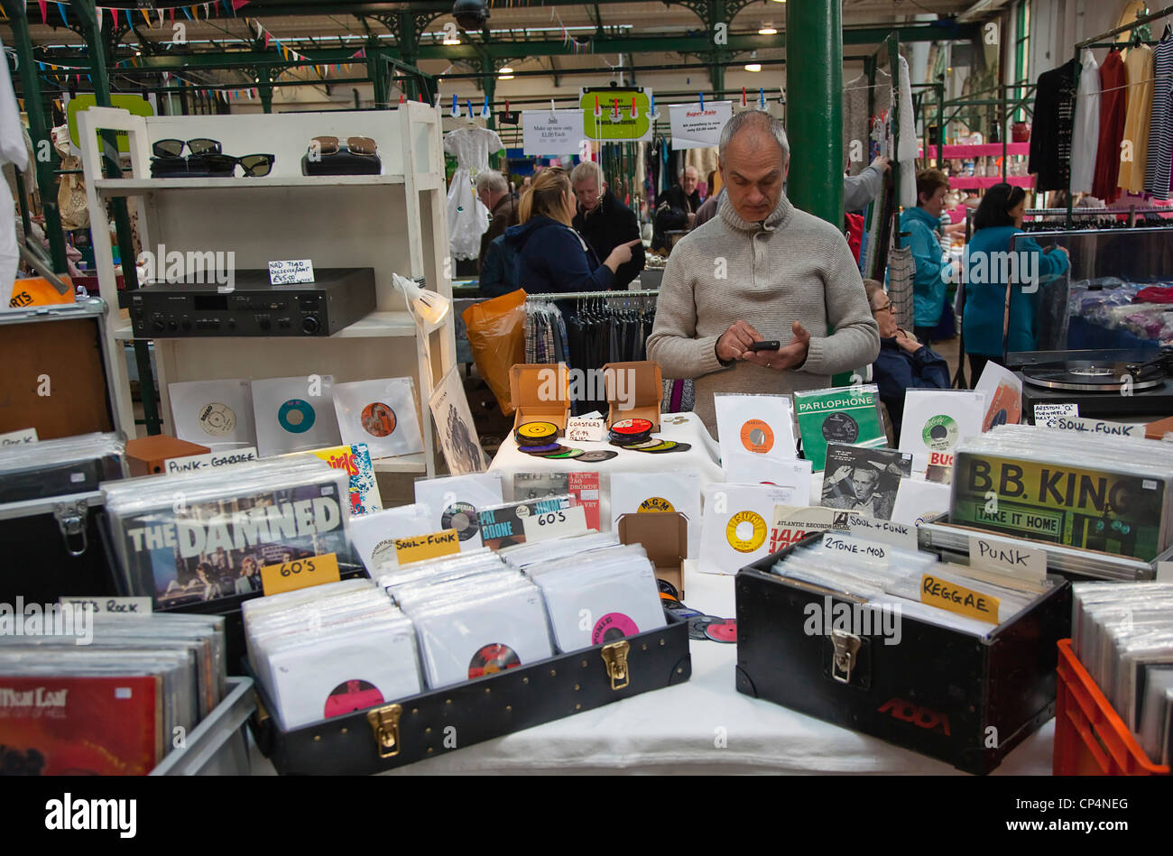 Ireland, North, Belfast, St Market, second hand record stall