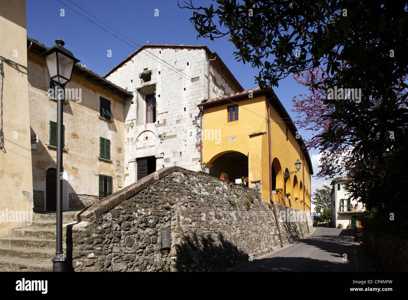 The Church of Saint Michael, 13th century. Serravalle Pistoiese, Pistoia Province, Tuscany Region, Italy. Stock Photo