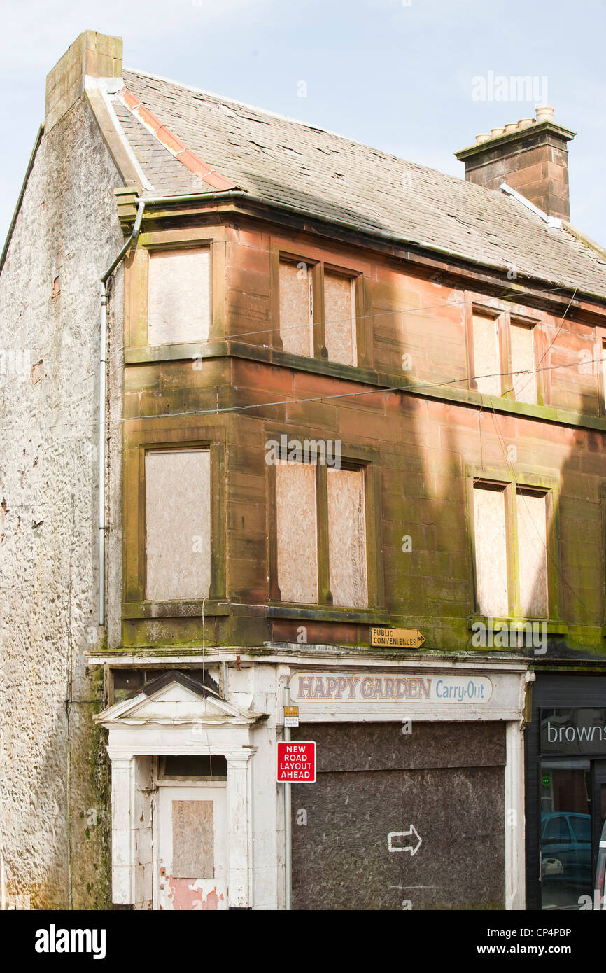 Derelict shops in Lockerbie, Scotland, UK Stock Photo Alamy