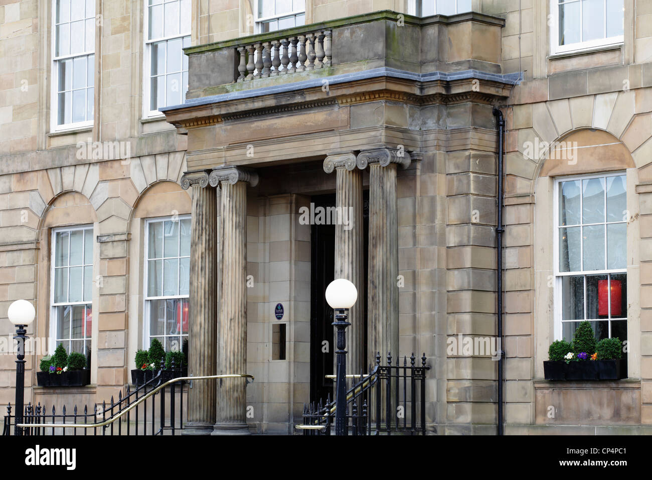 Blythswood Square Hotel entrance housed in the former Royal Scottish