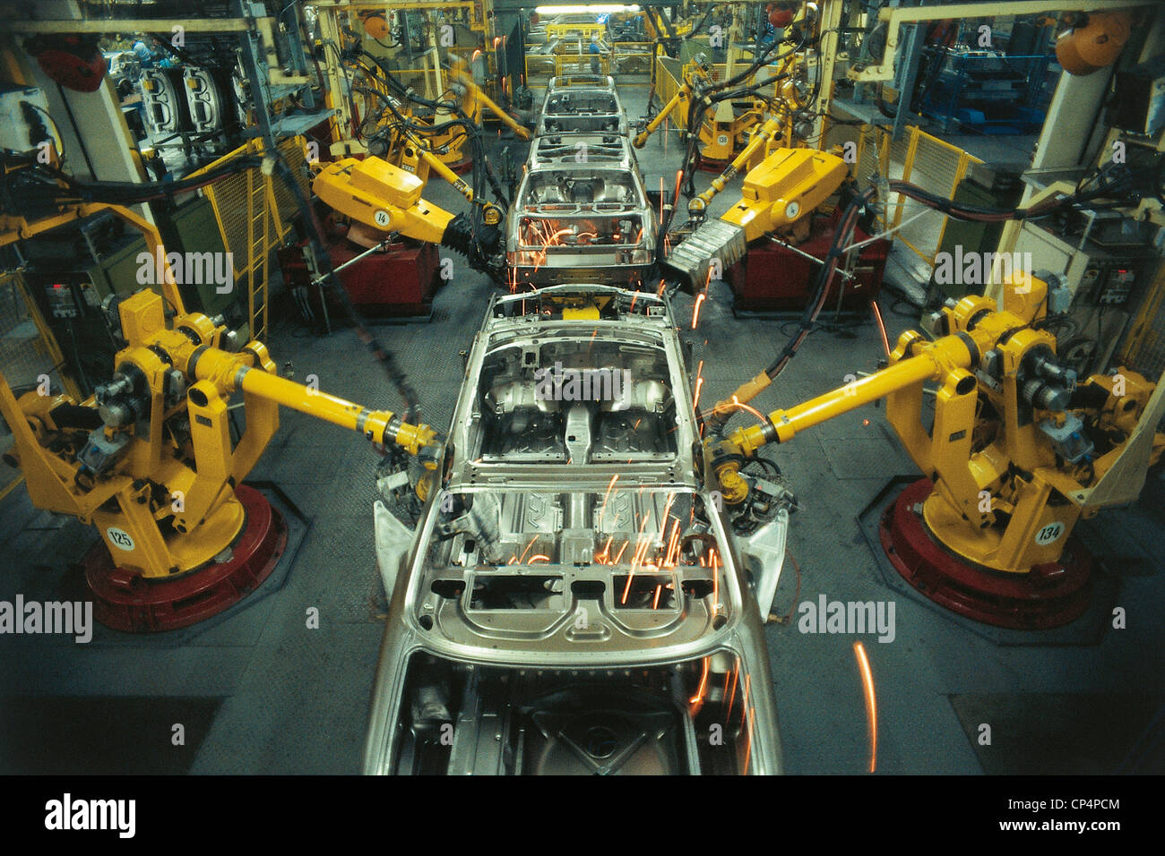 Mercedes Benz Plant In Sindelfingen Germany With Welding Robot Body Stock Photo Alamy