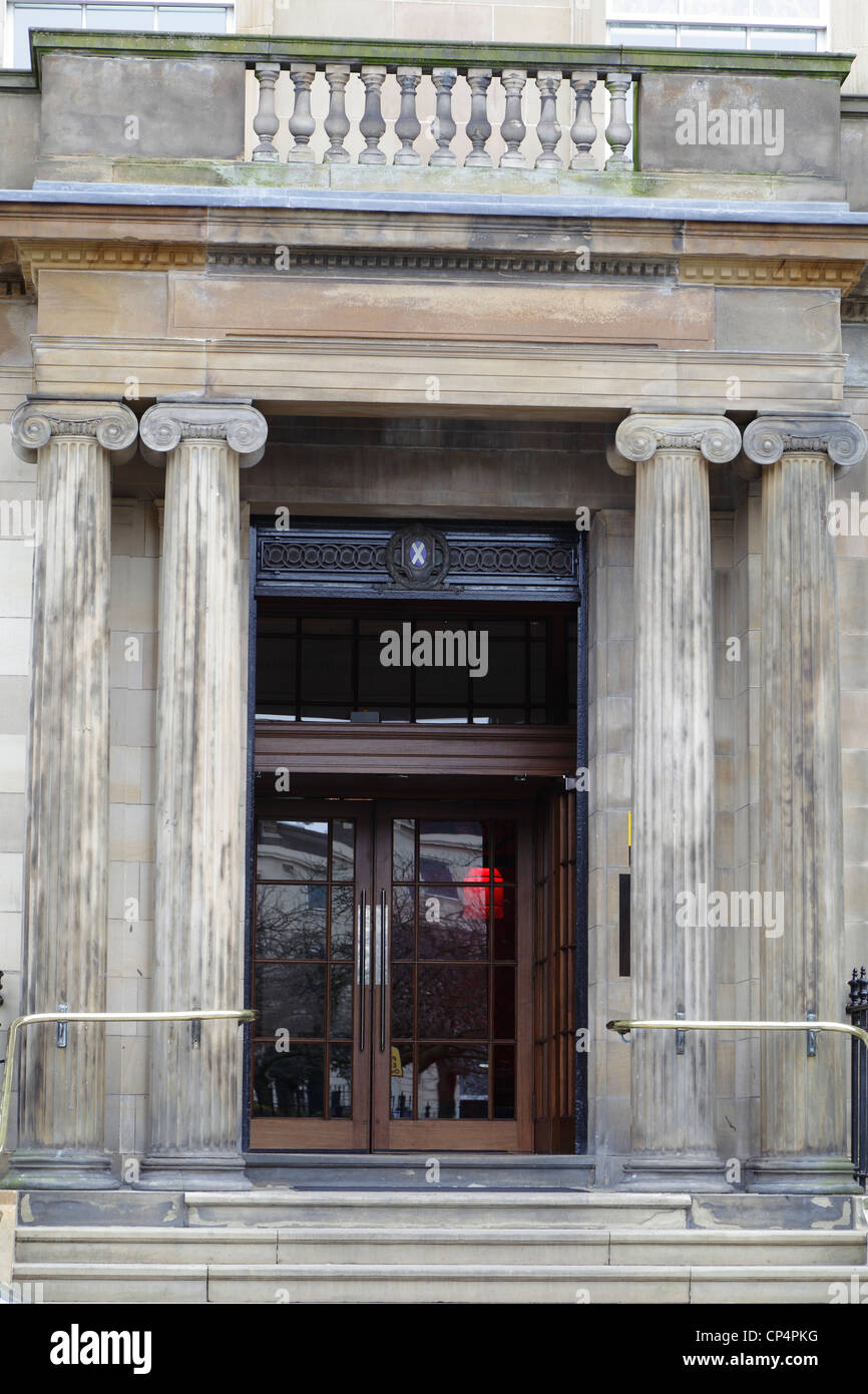 Blythswood Square Hotel entrance housed in the former Royal Scottish