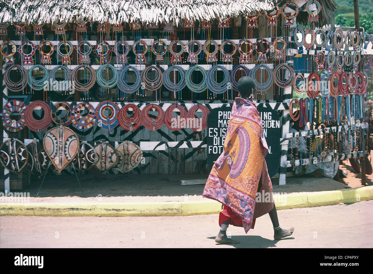 Kenya Masai Women necklaces and handicrafts Stock Photo Alamy