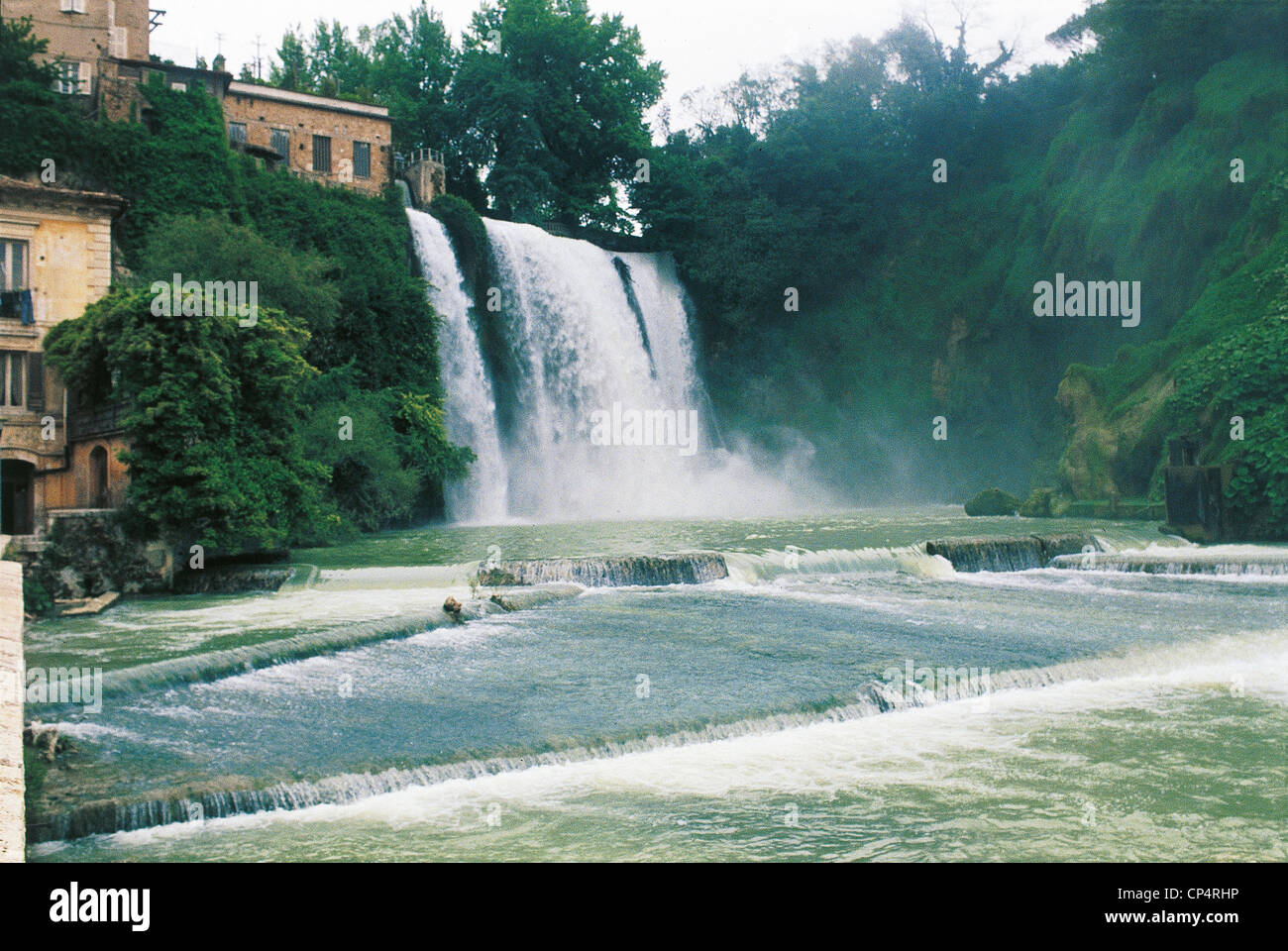 Lazio Liri River Falls Stock Photo