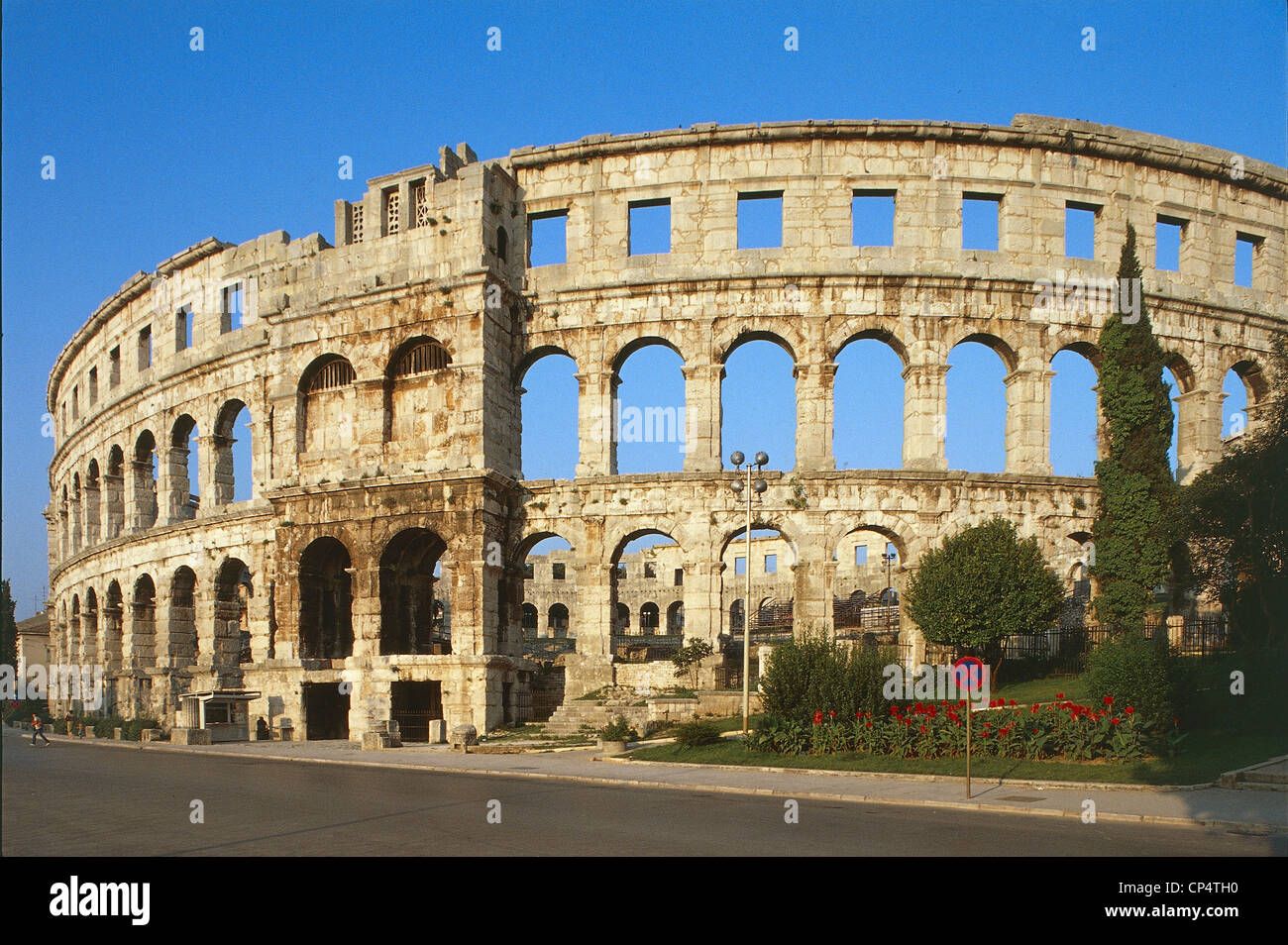 Croatia - Istria - Pula (Pula). The Roman amphitheater or arena (Arena Pulska or Rena), the first century AD Stock Photo