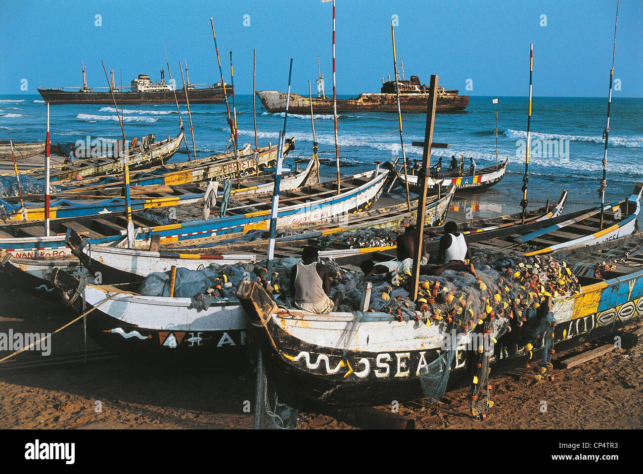 Ghana - Prampram, the fishing port. Stock Photo