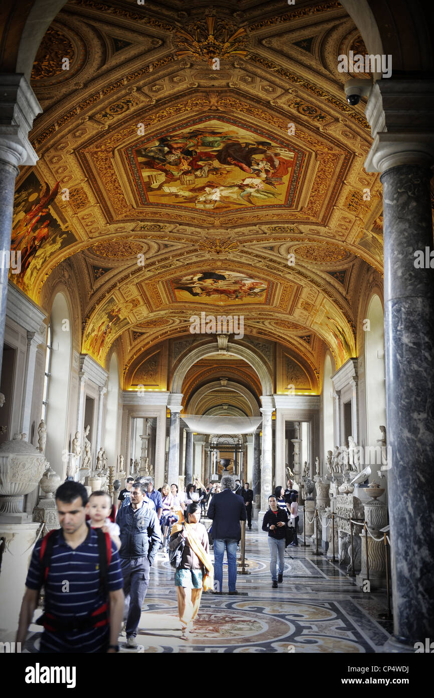 Ceiling inside Vatican Museum, Vatican City, Rome, Italy Stock Photo