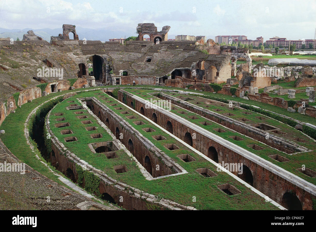 Campania - Santa Maria Capua Vetere (Ce). Roman Amphitheater, I-II century. Stock Photo