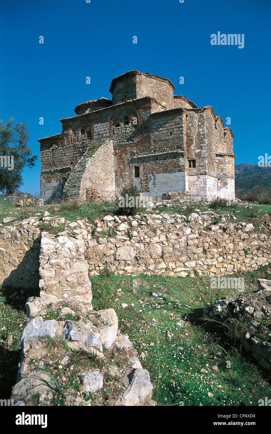 Albania - Mesopotamia - the Church built between the twelfth and thirteenth century near Saranda. Stock Photo