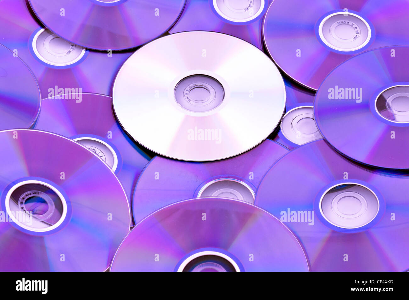 Compact discs mixed Stock Photo Alamy