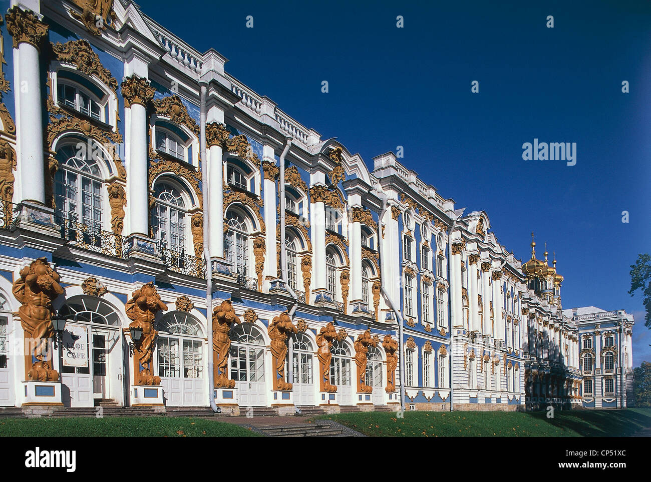 Russia Greater St Petersburg, Pushkin (Tsarskoe Selo). Catherine Palace (Ekaterininskij dvorec; 1752-1756), architect Francesco Stock Photo