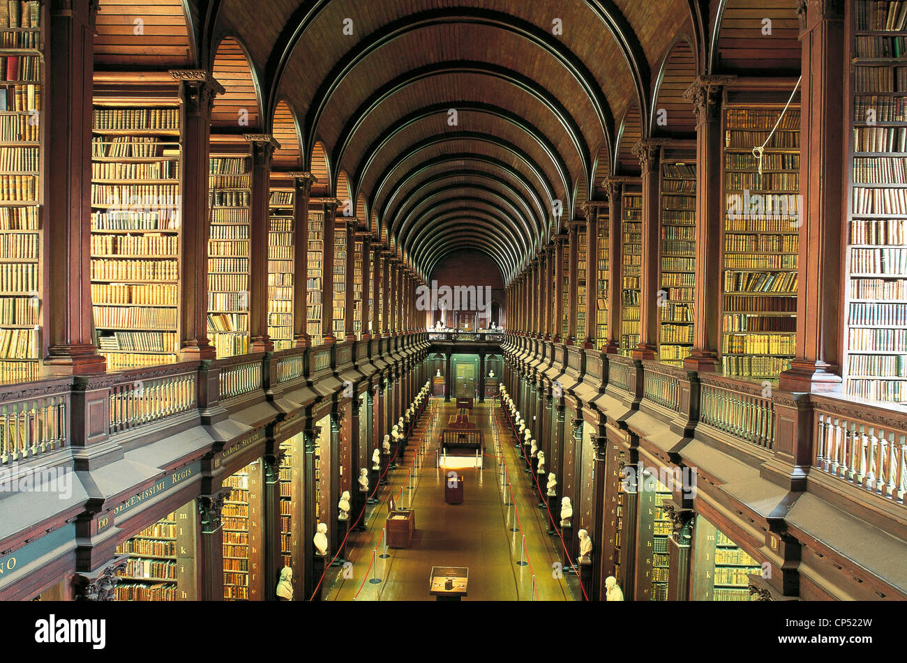 Ireland Dublin. Inside the library of Trinity College Stock Photo Alamy