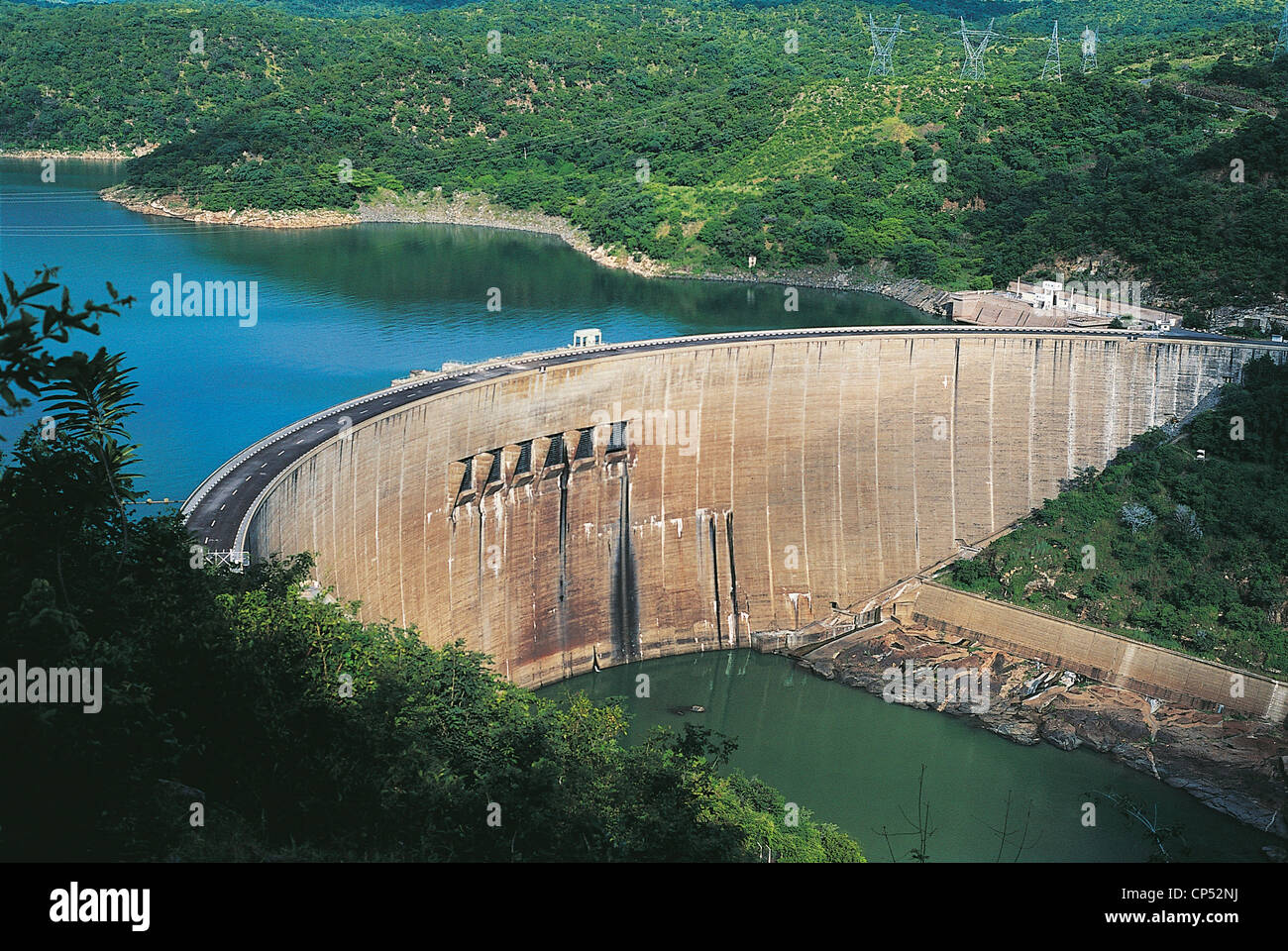Zimbabwe Kariba Dam Wall Stock Photo Alamy