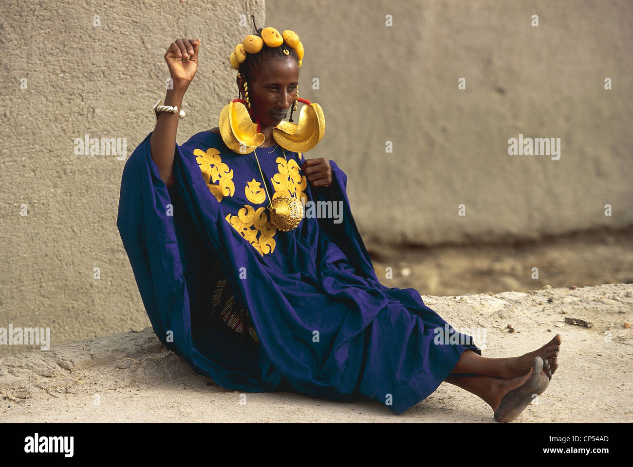 Mali - Village near Mopti - A woman Fulani ethnic group, belonging to