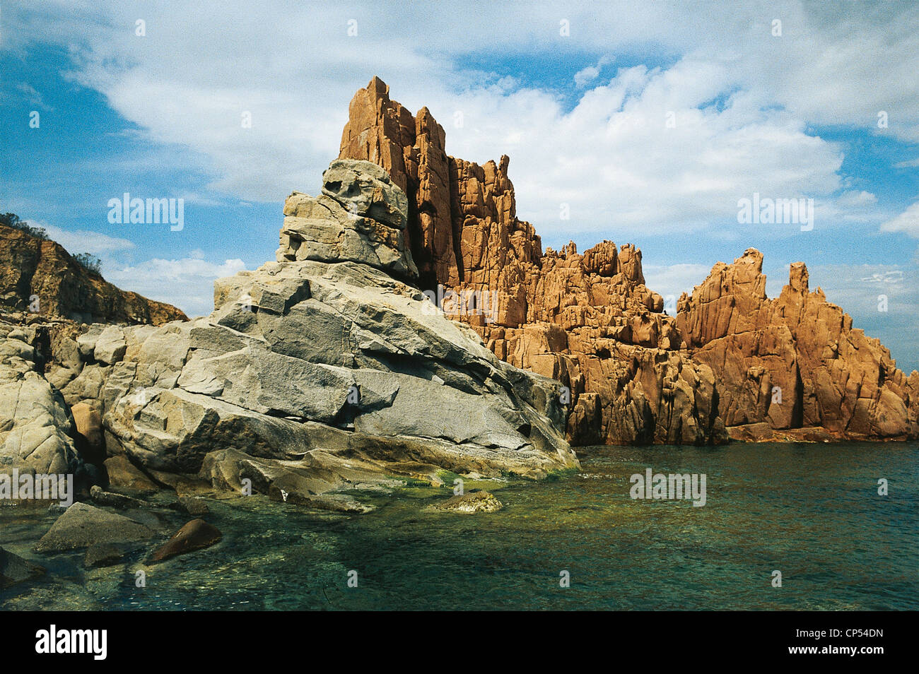 Rocks Of Sardinia Arbatax Porphyry Stock Photo