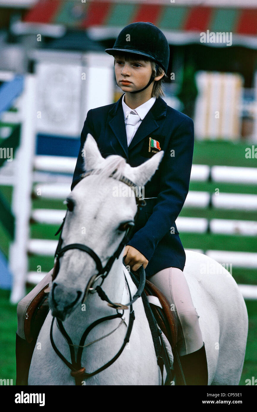 Ireland Dublin The Dublin Horse Show equestrian event, horse and rider Stock Photo Alamy