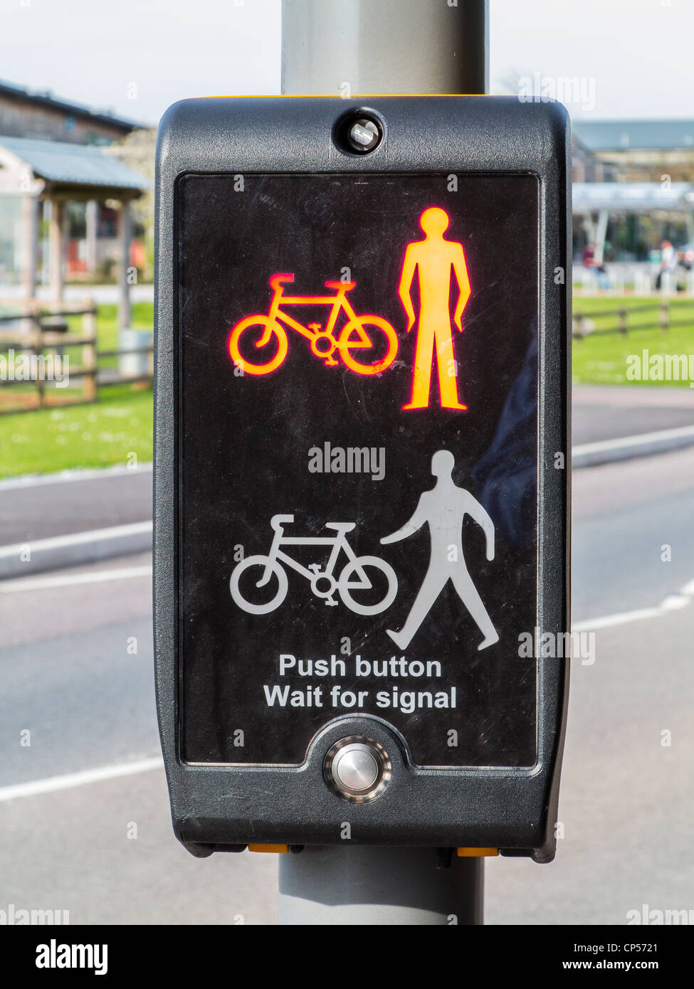 Bicycle & Pedestrian Crossing Ahead Road Signs Poster for Sale by  WHBPhotoArt