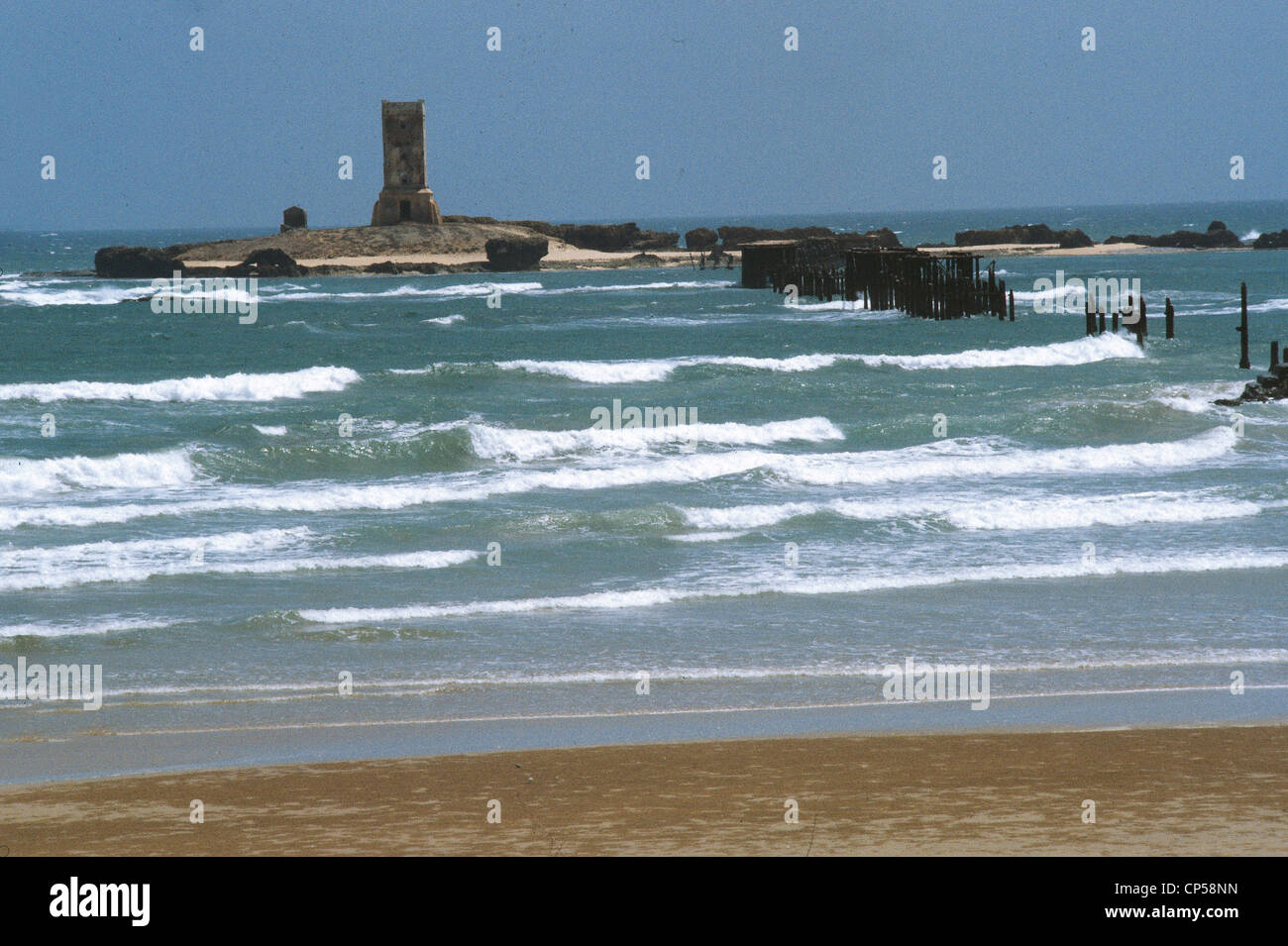 Somalia - Brava (Barawa). The old lighthouse. Stock Photo