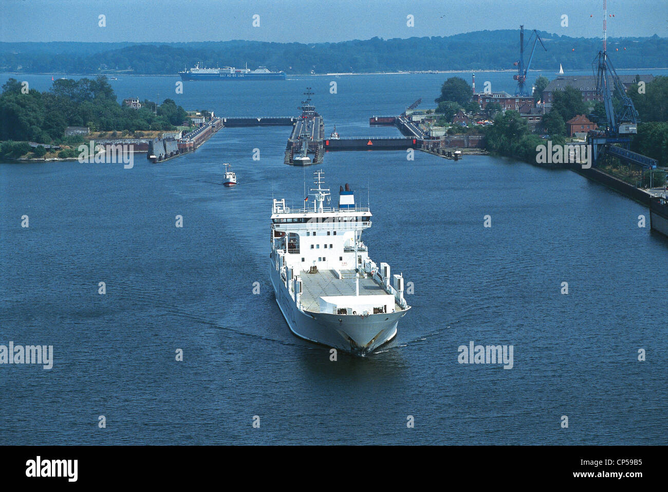 Germany - Schleswig-Holstein - Baltic Sea Canal-North Sea. Closed near Kiel. Stock Photo