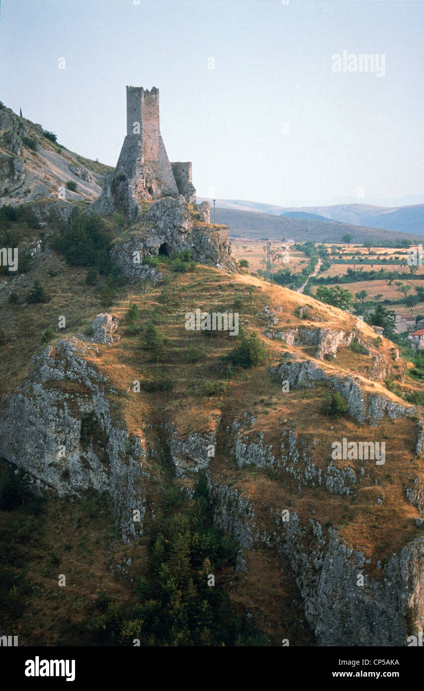 Abruzzo - Pescina (Aq), castle. Stock Photo