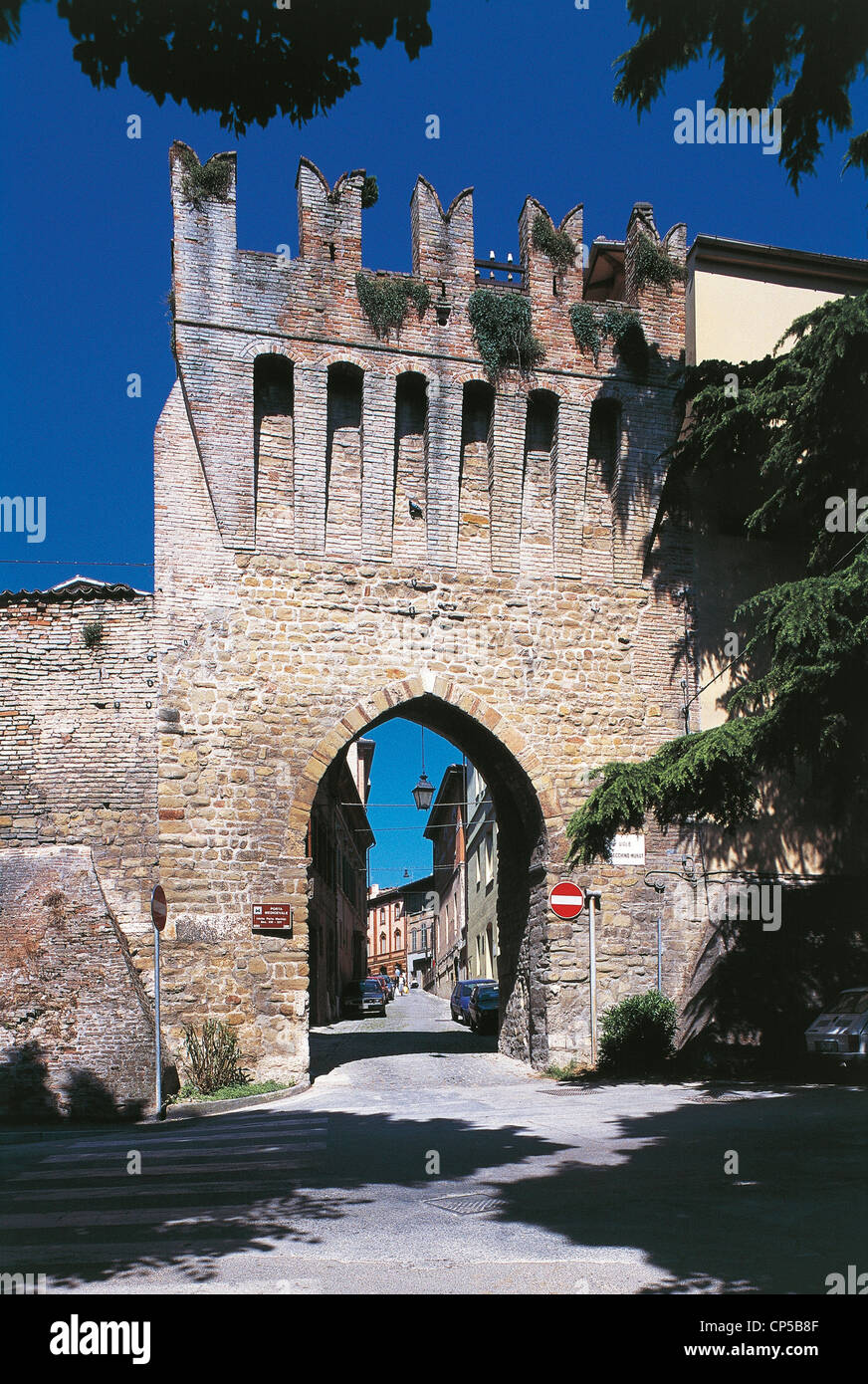 Tolentino Marche Medieval Door Stock Photo