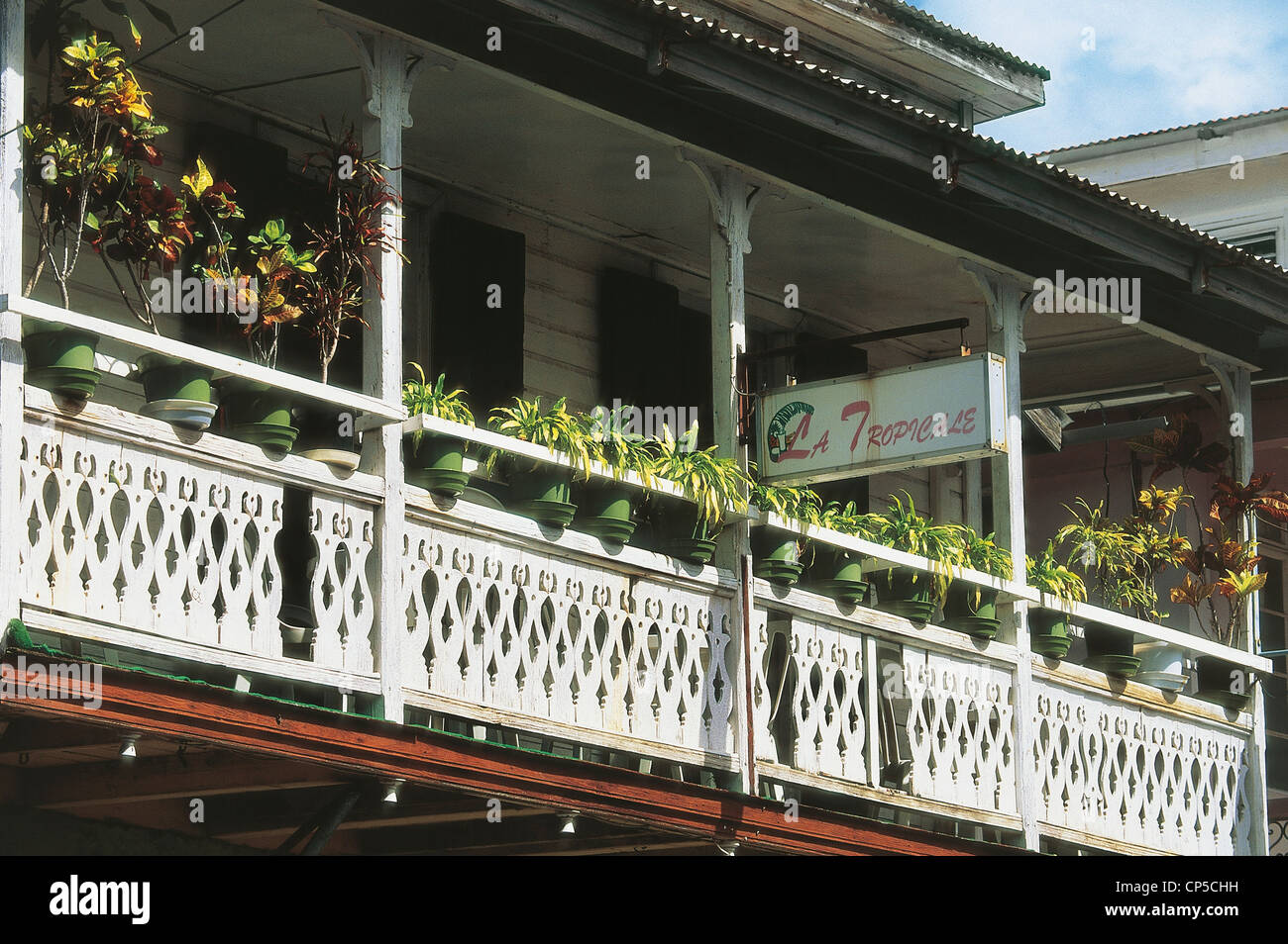 Dominica Saint Roseau. King V Street, the typical