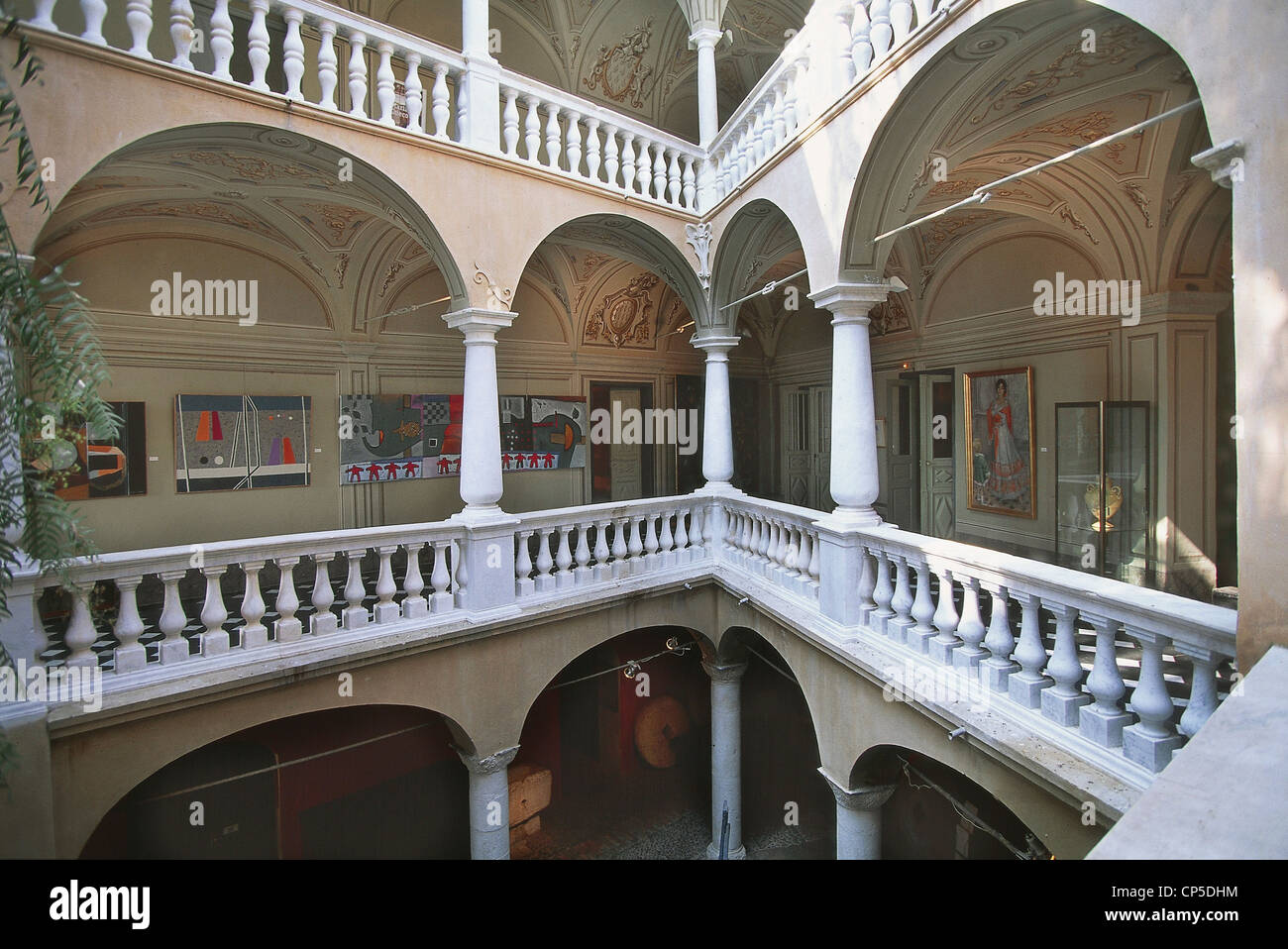 Cagnes France Sur Mer Castle Gallery Top Stock Photo