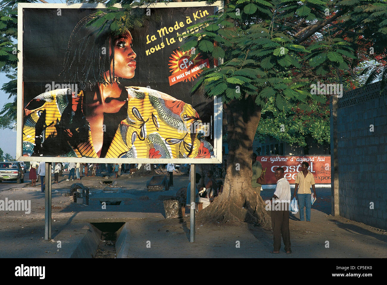 Democratic Republic of Congo - Kinshasa. Billboard. Stock Photo