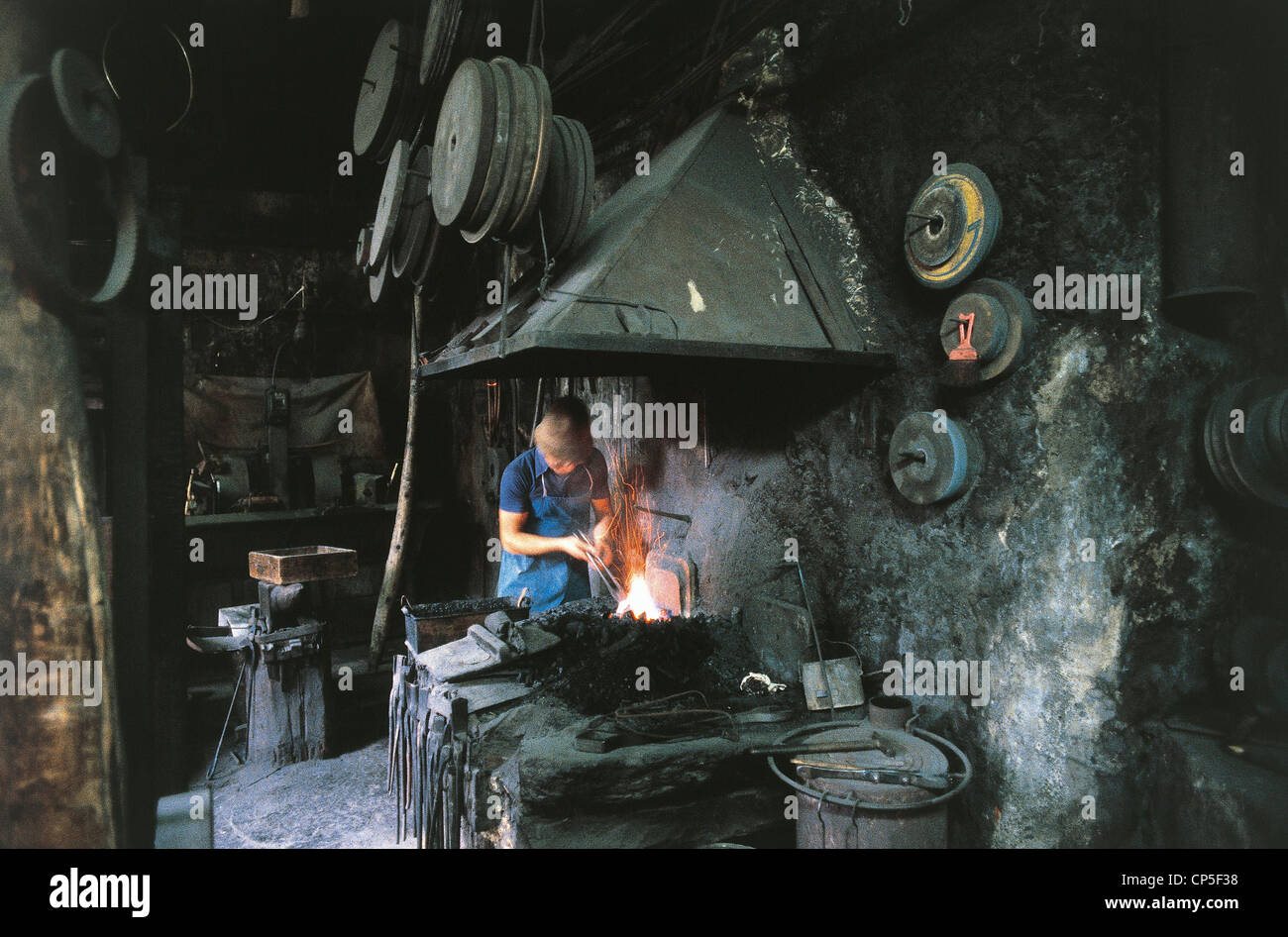 LOMBARDY CRAFTS: A SOURCE OF A Forger PREMANA (CO). LAME Stock Photo