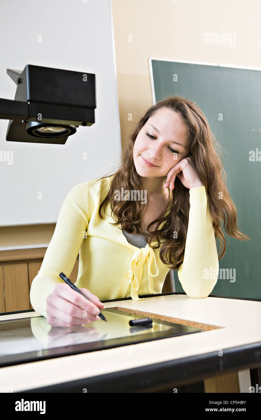 portrait of a teenage schoolgirl in the classroom Stock Photo - Alamy