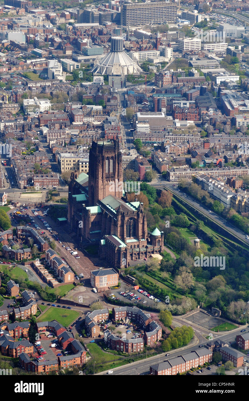 Liverpool flight  Aerial photography pilots view Stock Photo