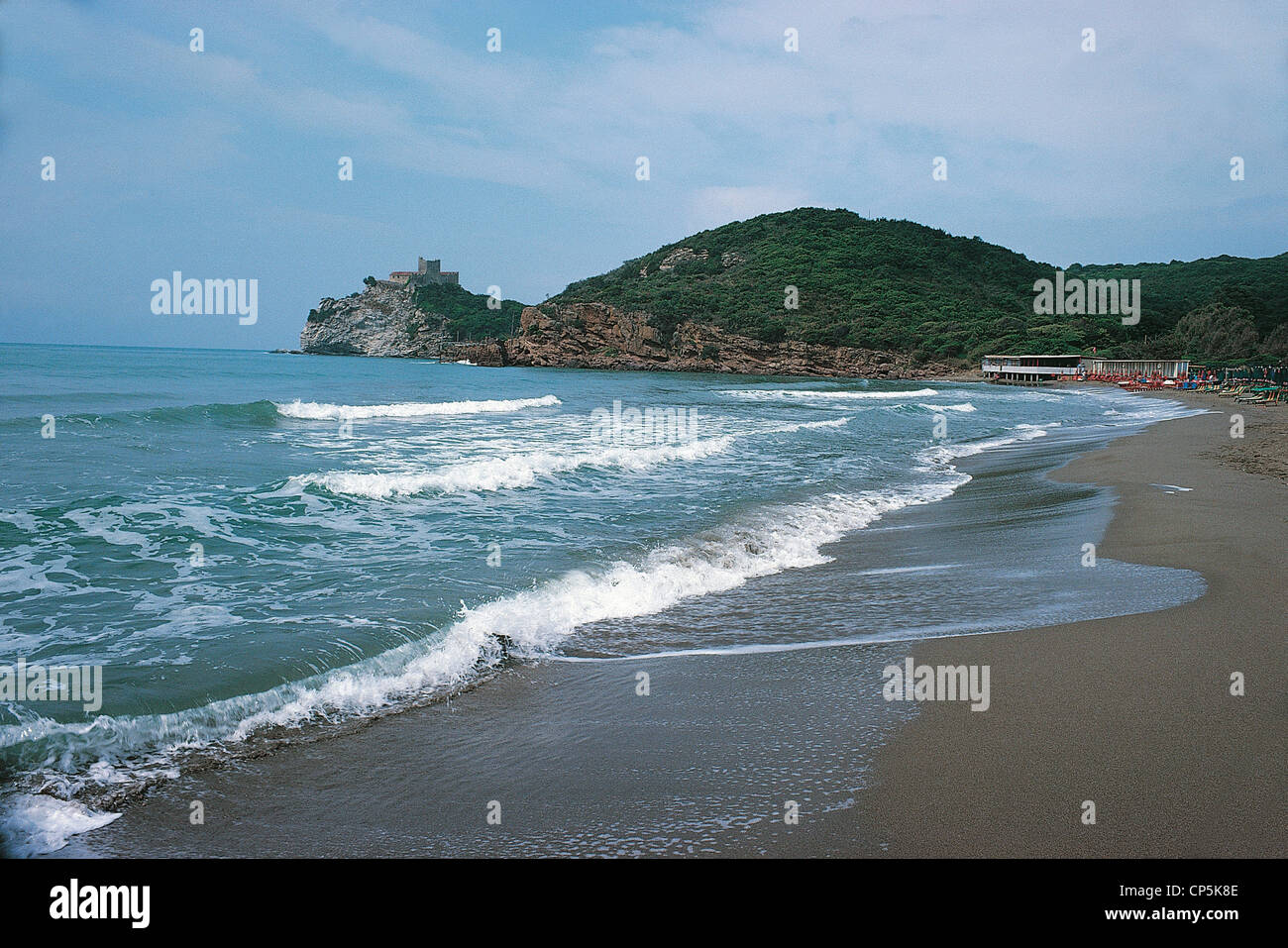 Le Rocchette Tuscany Maremma CASTIGLIONE THE BEACH AT THE PESCAIA ROCCHETTE Stock ...