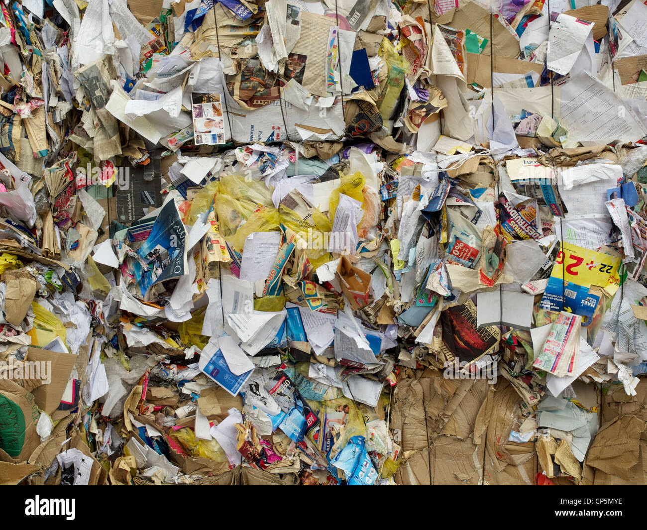 Used paper that will be recycled. It is the most important raw material