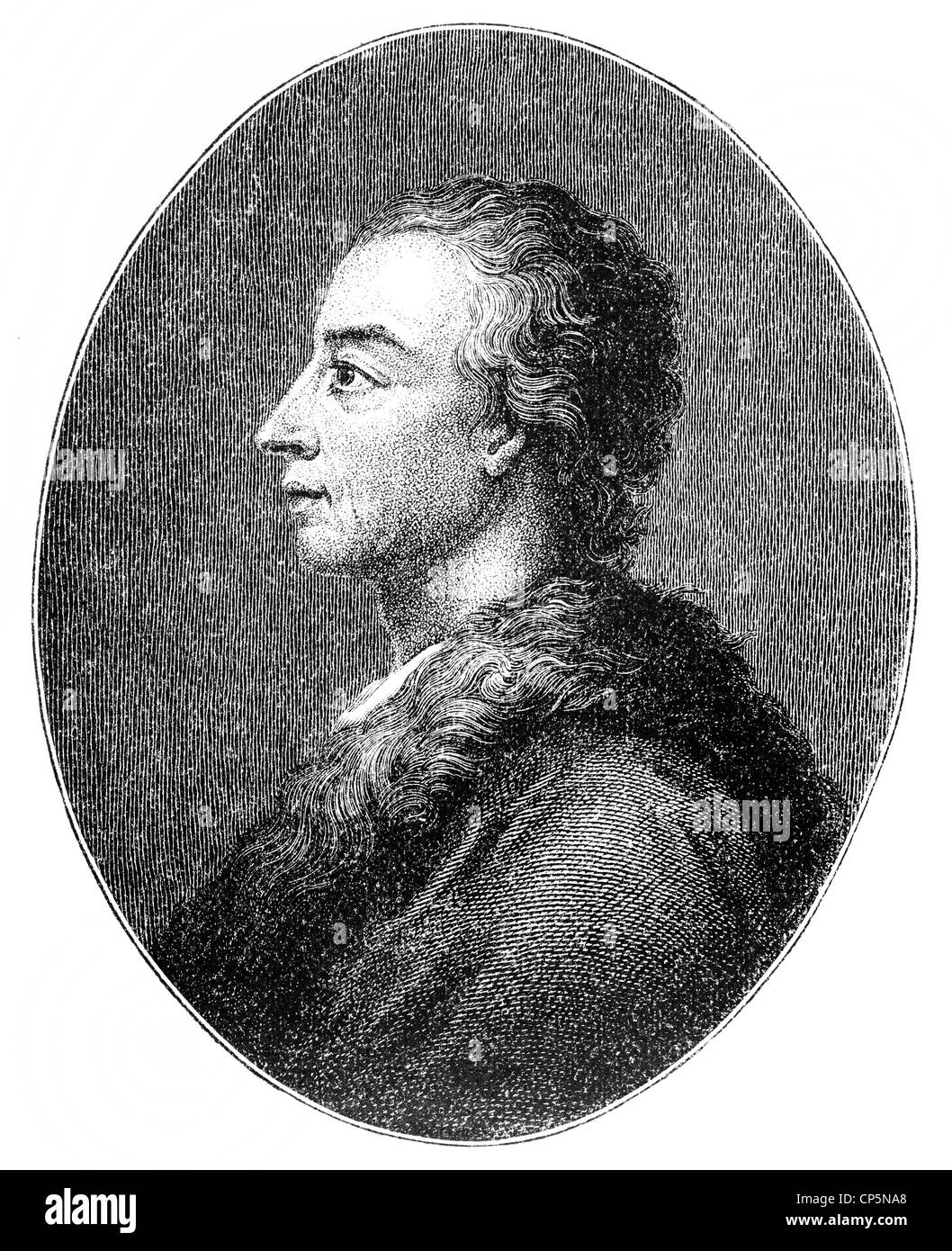 portrait of Alexander Pope, 1688 - 1744, an English poet, translator and writer of Neoclassicism Stock Photo